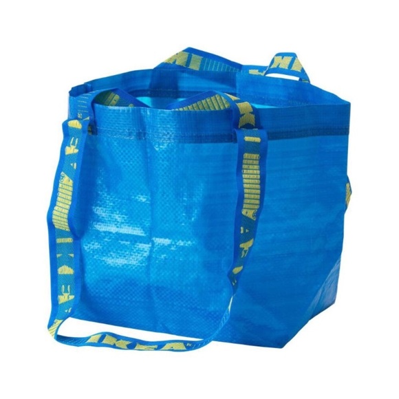 IKEA BRATTBY Set of 2 Small Shopping Tote - NWT - Picture 3 of 7